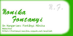monika fontanyi business card