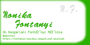 monika fontanyi business card